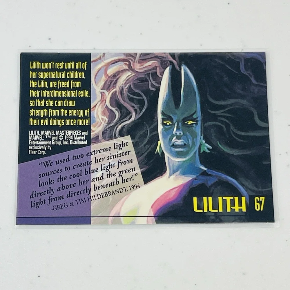 1994 Fleer Marvel Masterpieces Lilith 67 Hildebrandt Trading Card